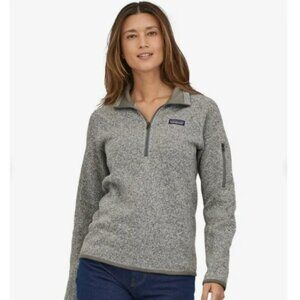 Patagonia Women's Better Sweater 1/4-Zip Fleece White Birch size Small
